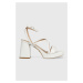 Kožené sandály Guess TILINE bílá barva, FL6TLI LEA03