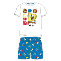 SpongeBob v kalhotách - licence Chlapecké pyžamo - SpongeBob v kalhotách 5204203W, bílá / modrá 