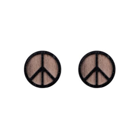 Dřevěné náušnice Peace Earrings BeWooden
