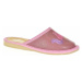 Just Mazzoni Detské ružové kožené papuče jednorožec KYARA 25-34 Růžová