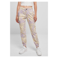 Ladies High Waist Camo Cargo Pants - lilaccamo