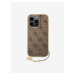 Guess 4G Charm Zadní Kryt pro iPhone 14 Pro Max Brown