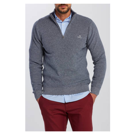 SVETR GANT D1. MARLED COTTON HALFZIP