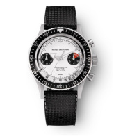 Nivada Grenchen Chronomaster White Panda Inter. Bezel - Manual - Rubber tropic