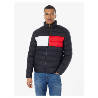 Tommy Jeans pánská černá bunda ESSENTIAL FLAG