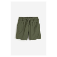 H & M - Bavlněné šortky Regular Fit - zelená