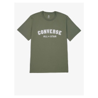 Khaki unisex tričko Converse Go-To All Star - Dámské
