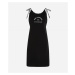 Plážové oblečení karl lagerfeld logo short beach dress černá
