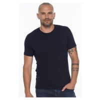 T8569 DEWBERRY BICYCLE COLLAR MEN'S T-SHIRT-LIGHT NAVY BLUE