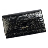 Kožená lakovaná dámská peněženka Iva, černá