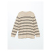 LC Waikiki Crew Neck Striped Women's Knitwear Sweater