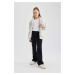DEFACTO Girl Cargo Flare Fit Flare Leg Trousers