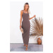 Madmext Long Dress With Mink Straps
