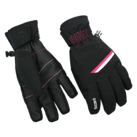 BLIZZARD-Viva Plose ski gloves, black/white/pink 20 Černá