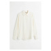 H & M - Košile se špičatým límečkem - bílá