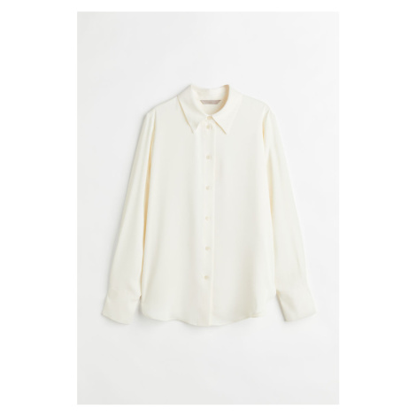 H & M - Košile se špičatým límečkem - bílá H&M