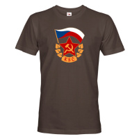 Pánské retro tričko s potlačou Znak KSČ