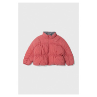 Dětská oboustranná bunda United Colors of Benetton růžová barva