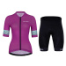 HOLOKOLO Cyklistický krátký dres a krátké kalhoty - RAINBOW LADY - černá/růžová