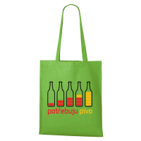 DOBRÝ TRIKO Bavlněná taška s potiskem Potřebuju PIVO Barva: Apple green