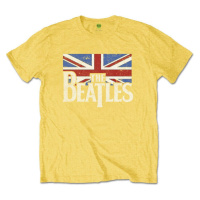 The Beatles Tričko Drop T Logo & Vintage Flag Kids Yellow 5 - 6 let