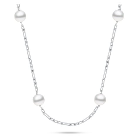 Brilio Silver Stříbrný náhrdelník s Majorica perlami NCL140W