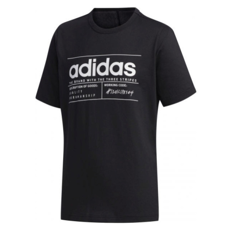 adidas YB BB T Chlapecké tričko, černá, velikost