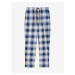 Kostkované domácí kalhoty z čisté bavlny Marks & Spencer námořnická modrá