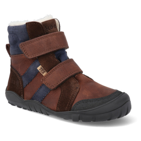 Barefoot dětské zimní boty Koel - Milo Hydro Tex Chocolate hnědé Koel4kids