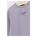 Dětská mikina Calvin Klein Jeans fialová barva, s potiskem