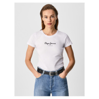 Bílé dámské tričko Pepe Jeans New Virginia - Dámské