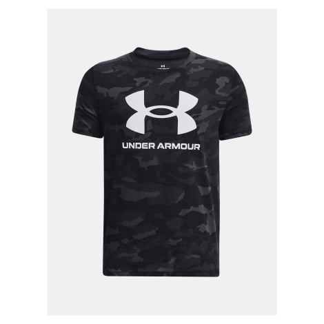 Černé vzorované tričko Under Armour UA SPORSTYLE LOGO AOP SS