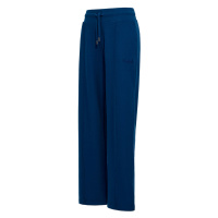 Tepláky woolrich cotton fleece wide leg pant modrá