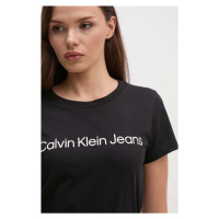 Bavlněné tričko Calvin Klein Jeans 2-pack černá barva, J20J220161