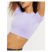 Chi Chi London Kellie cropped gym top co-ord in lilac-Purple