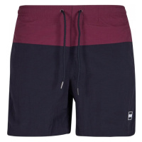 Pánské koupací kraťasy Urban Classics Block Swim Shorts - cherry/black