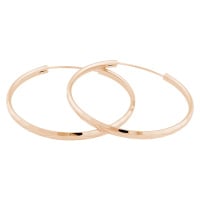 JVD Růžově pozlacené stříbrné náušnice kruhy SVLE0209XD5RO 4 cm