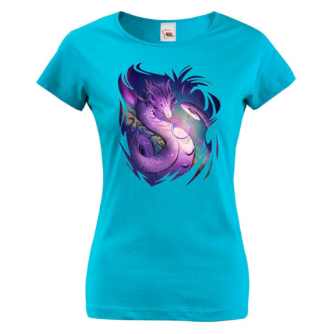 Dámské fantasy tričko s magickým drakem - tričko pro milovníky draků BezvaTriko