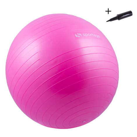 Gymnastický míč Sportago Anti-Burst 75 cm, včetně pumpičky - růžová