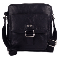 SEGALI Pánská kožená crossbody taška 3289 Black