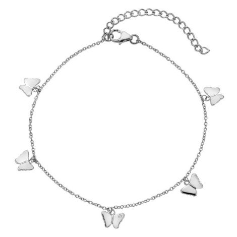 Hot Diamonds Půvabný stříbrný náramek s motýlky Flutter DL651