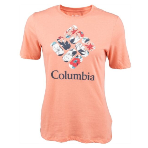 Columbia BLUEBIRD DAY RELAXED CREW NECK Dámské tričko, lososová, velikost