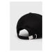 Bavlněná čepice Karl Lagerfeld černá barva, s aplikací