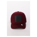 AC&Co / Altınyıldız Classics Men's Burgundy 100% Cotton Hat with Replaceable Stickers