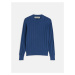 Svetr trussardi sweater roundneck pure cotton modrá