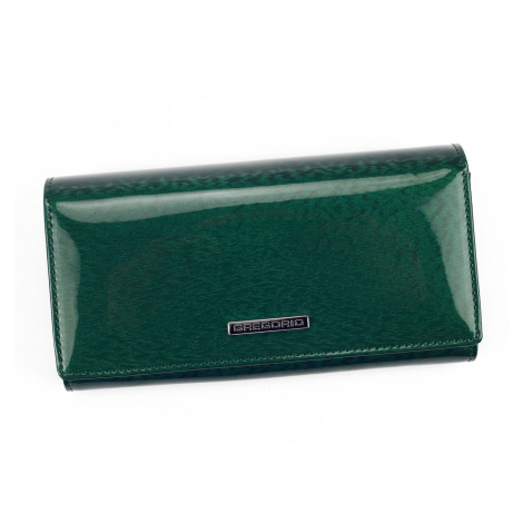 Osobitá dámská kožená peněženka Tina, zelená GREGORIO