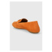 Semišové mokasíny Geox D PALMARIA dámské, oranžová barva, na plochém podpatku, D45MUJ 00021 C200
