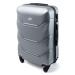 Rogal Stříbrná sada 2 luxusních skořepinových kufrů "Luxury" - M (35l), L (65l)