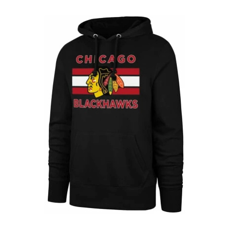 Pánská mikina 47 Brand NHL Chicago Blackhawks BURNSIDE Pullover Hood