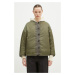 Oboustranná péřová bunda s příměsí vlny Visvim Liner Jkt Jacquard Blanket zelená barva, 32510501